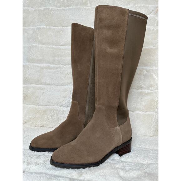 Blondo Symone Size 6 Waterproof Knee High Boot Taupe Suede - Picture 1 of 6